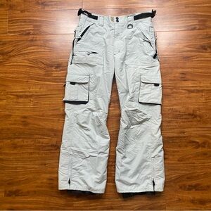Pulse Light Gray Cargo Pockets Bootcut Pants Size XL Snowboard Skiing Outdoor